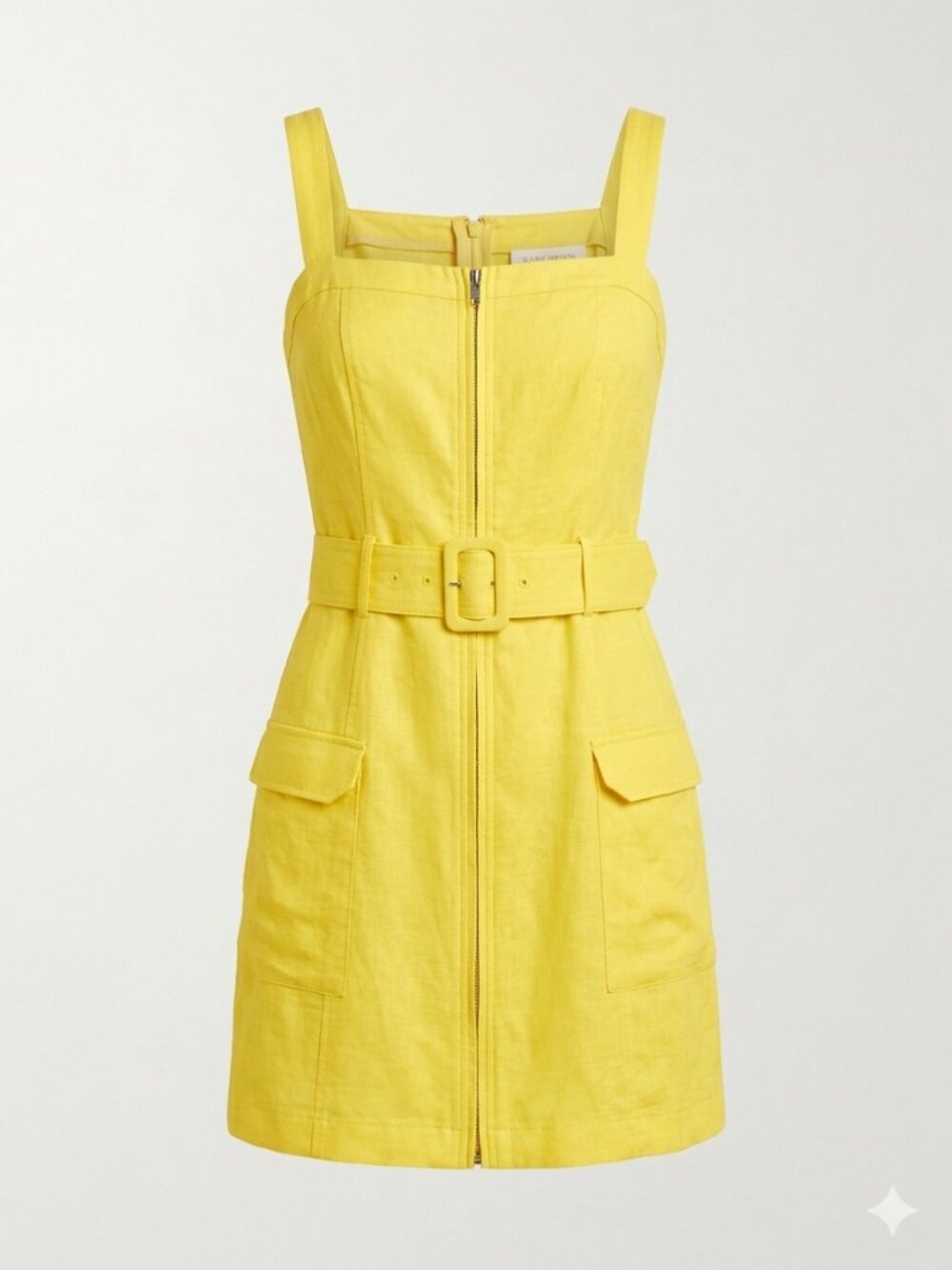 Ramy Brook "Georgia" Belted Mini Dress, Yellow, Size 2 (NWT)